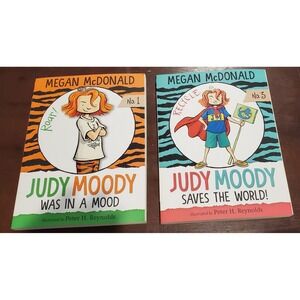 Judy Moody #1 Was In‎ A Mood And #3 Saves The World By Megan McDonald